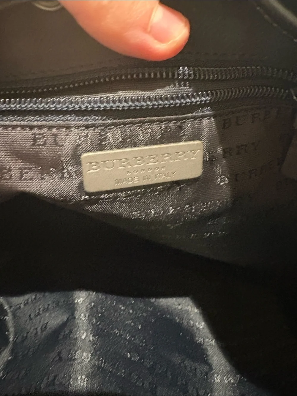 Burberry Black Plaid Bucket Shoulder Bag